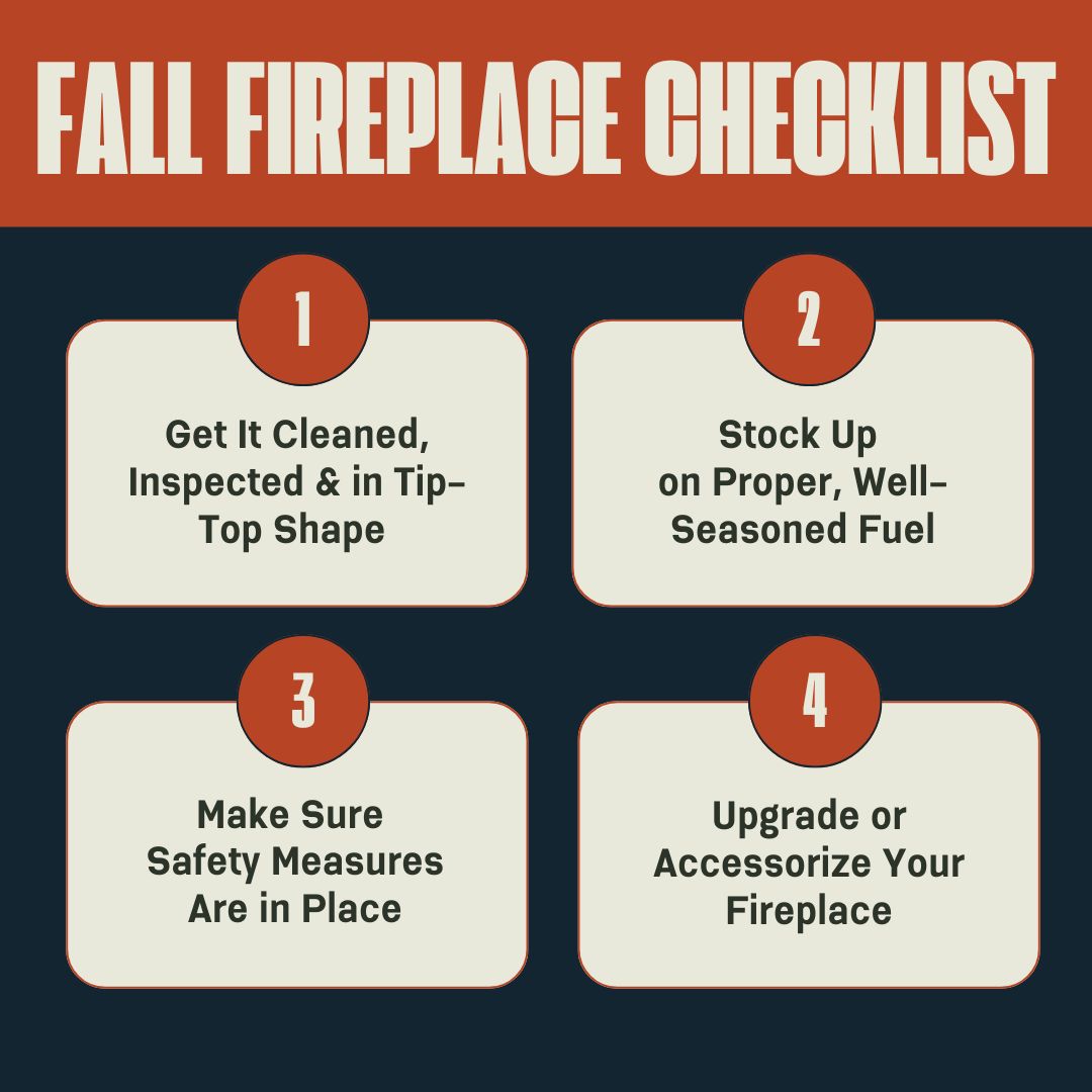 original infographic for a fall fireplace checklist