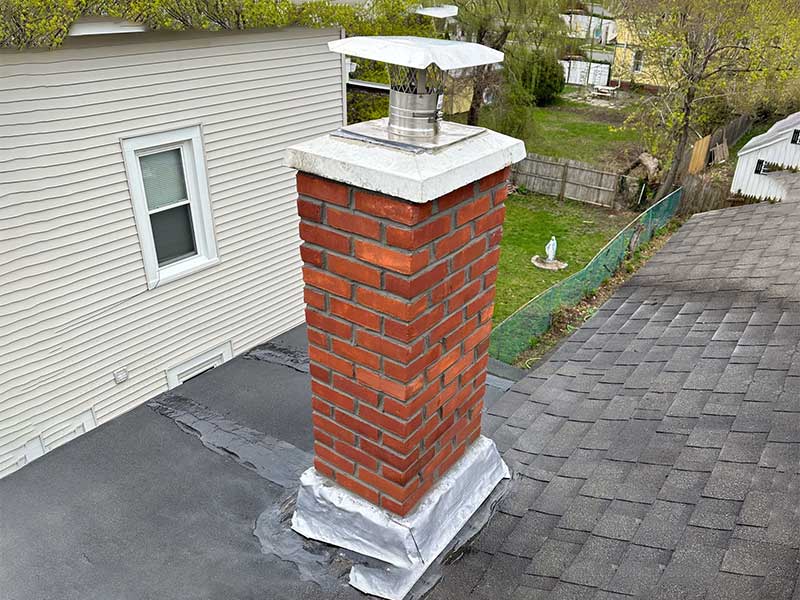 Chimney Rebuild from Roofline After
